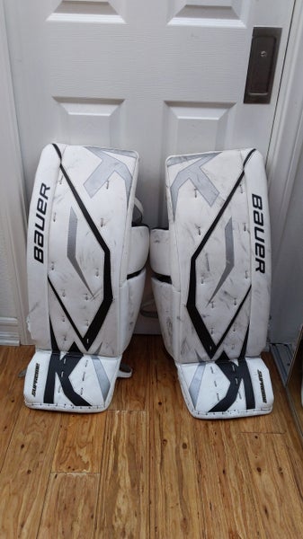 Bauer Supreme one80 32" +1 Goalie Leg Pads White, Silver, Black