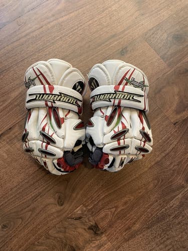 Warrior SuperFly Lacrosse Gloves Red and White