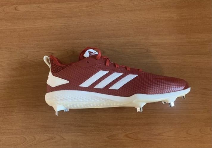 Adidas Afterburner V Metal Men’s Baseball Cleats Size 13.5 Re/White “New”