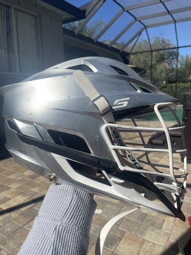 Metallic Silver Cascade S Lacrosse Helmet