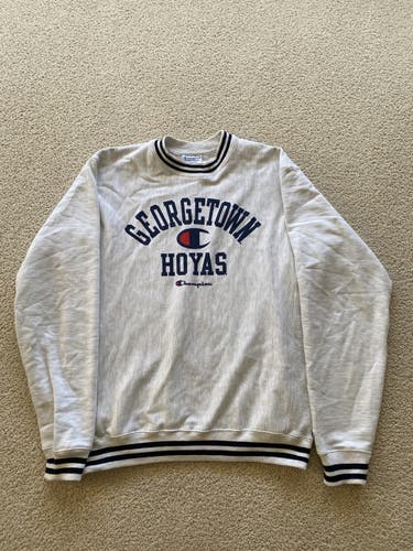 Gray Gently Used Georgetown Hoyas Medium Champion Crewneck