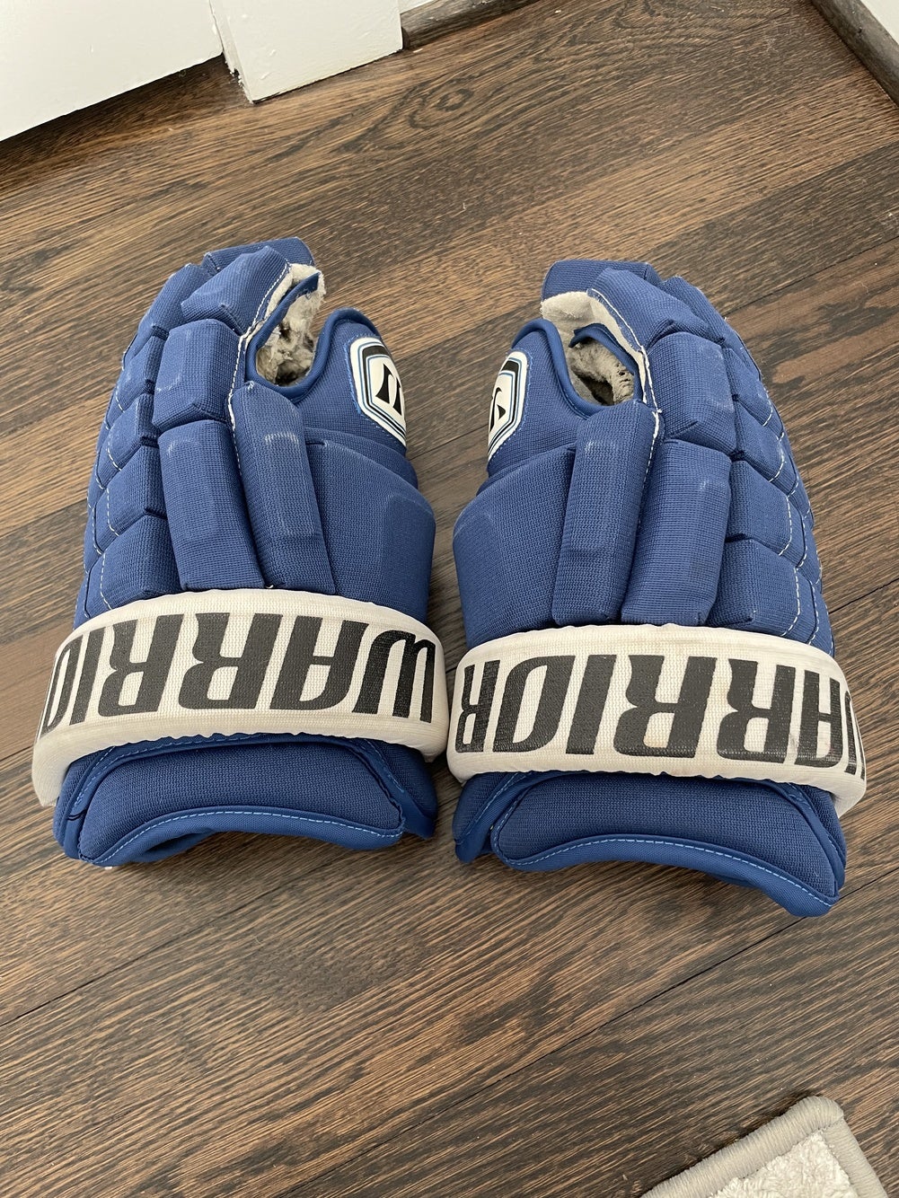 Warrior Blue/White 14 Tampa Bay Lightning Pro Stock Gloves