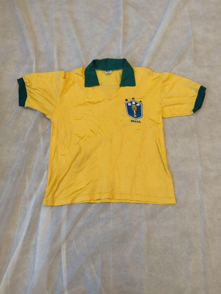 Football shirt soccer FC Brazil Brasil Home 1986/1989 Campea jersey 80's  Mens LG