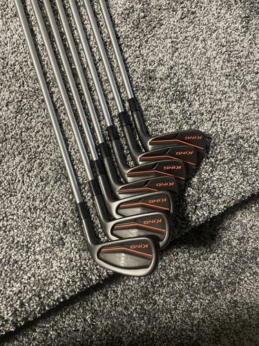 Men's Right Handed Stiff Flex Steel Shaft King Forged CB Black Iron Set