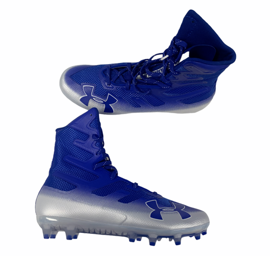Under Armour Mens Highlight MC Blue/Silver Football Cleats / Size 10.5 M US