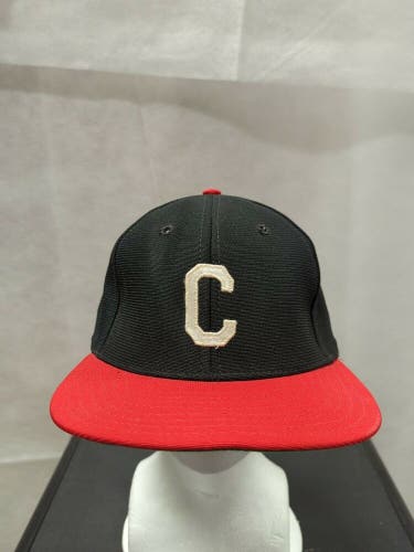 Vintage New Era C Snapback Hat S/M Black/Red