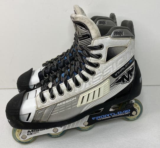 MISSION Inhaler FL1 Goalie Inline Roller Hockey Sz 9D Skate (10.5 US Men Shoe