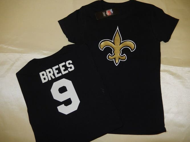 9115 WOMENS New Orleans Saints DREW BREES "NAME NUMBER" Football Jersey SHIRT
