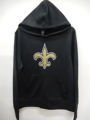 9109 MENS NFL Apparel NEW ORLEANS SAINTS Hooded "TX3 Cool" Sweatshirt BLACK $69