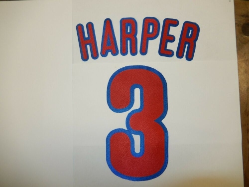 Philadelphia Phillies BRYCE HARPER Number KIT For Boys Youth CREME JERSEY