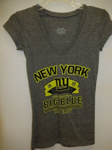 9808 Womens Ladies NEW YORK GIANTS "V-Neck" Football Jersey Shirt Gray New