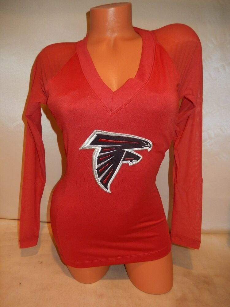 9601-1 WOMENS NFL ATLANTA FALCONS BLOWN COVERAGE THROWBACK Football Top  RED