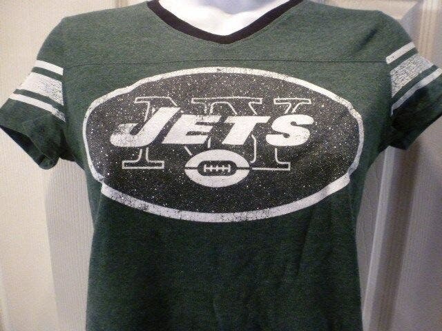 9821 Youth Girls Juniors NFL Team Apparel NEW YORK JETS Football Jersey Shirt