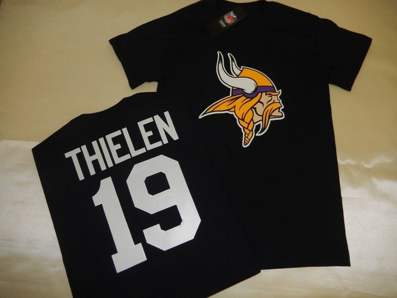 01120-9 MENS NFL Minnesota Vikings ADAM THIELEN Football Jersey Shirt New  BLACK