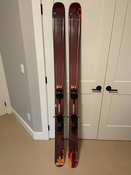 Black Diamond Zealot Skis with touring bindings and climbing skins