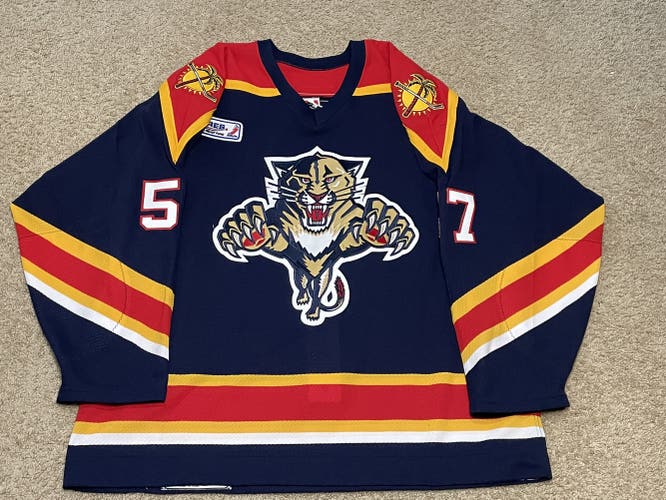 Authentic Reebok 2005-06 Anthony Stewart Florida Panthers Game Issued Jersey Blue 56