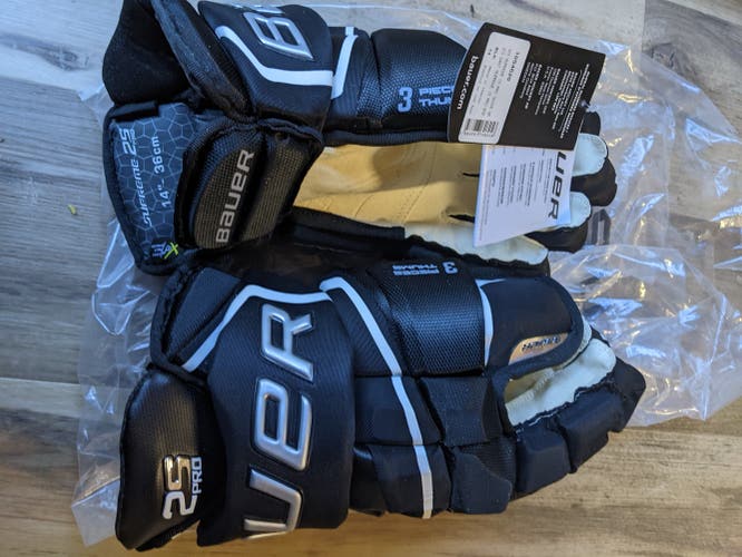 Gloves New Bauer Supreme 2S Pro 14" black white