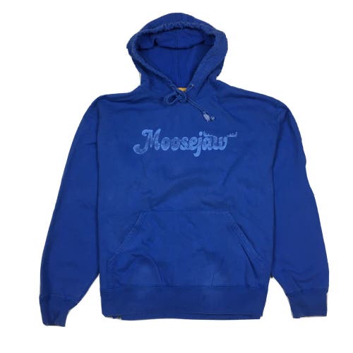 Moosejaw x Roots Athletics Canada Pullover Hoodie Sweatshirt Light Blue (M)