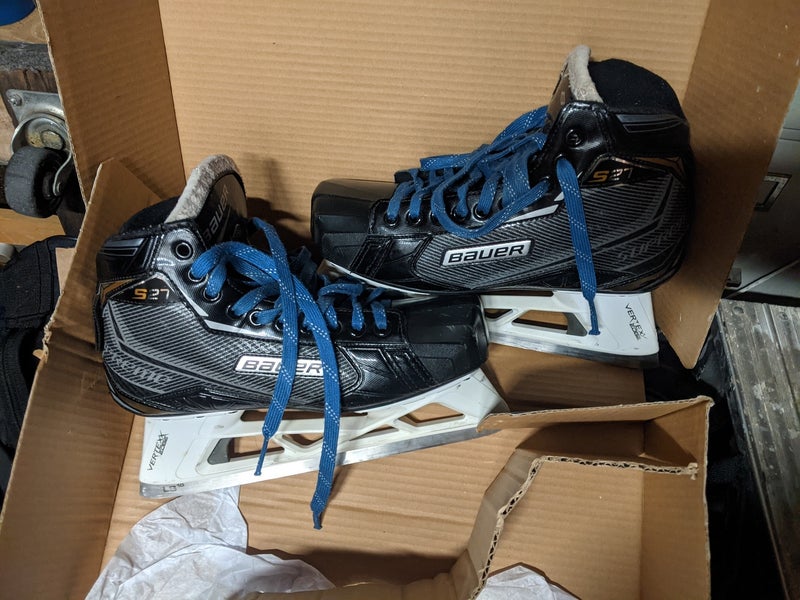 Hockey GOALIE Skates Carbon Blades Bauer S27 Regular Width Size 8
