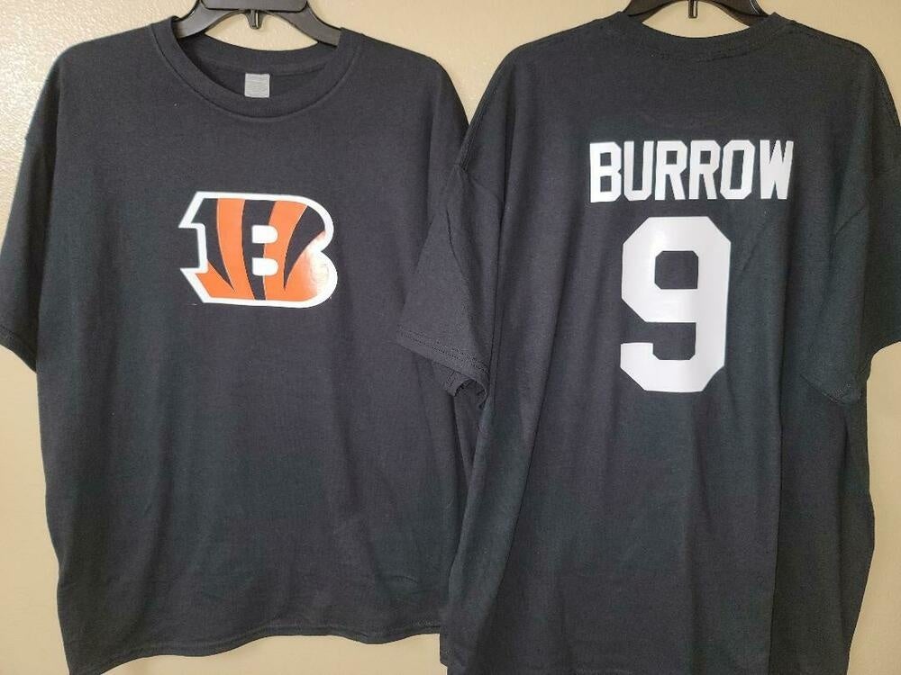 20201 WOMENS Cincinnati Bengals JOE BURROW V-Neck Football Jersey Shirt  BLACK