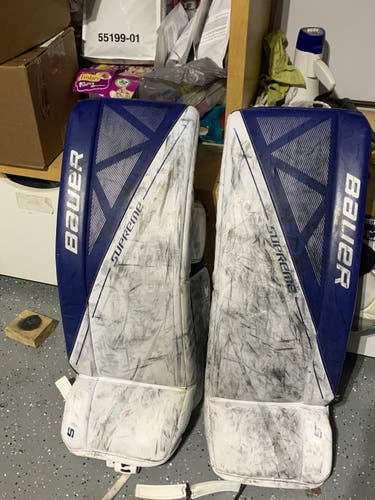 Used Bauer Supreme S170 Goalie Leg Pads Pro Stock