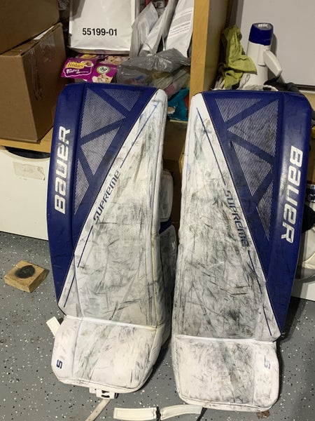 Used Bauer Supreme S170 Goalie Leg Pads Pro Stock