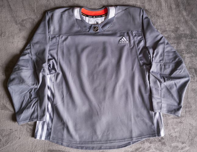 Blank Gray Pro Stock Authentic Adidas NHL Hockey Practice Jersey Size 56 Grey MIC