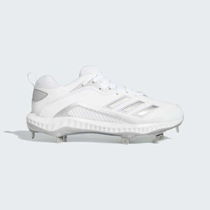 new mens Adidas Icon 6 bounce white/silver metal Baseball Cleats 11.5 EG7602