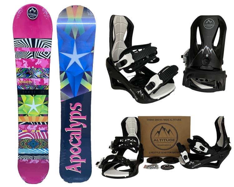 WOMEN'S APOCALYPS SCOPE SNOWBOARD 149CM +ALTITUDE RIDER BINDINGS