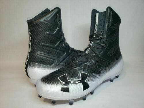 New Men's Under Armour Highlight MC Black White Football Cleats Size 8.5