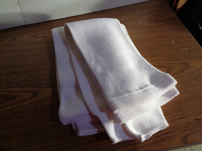 White Senior New  2 pair  Large AK Hockey  Socks