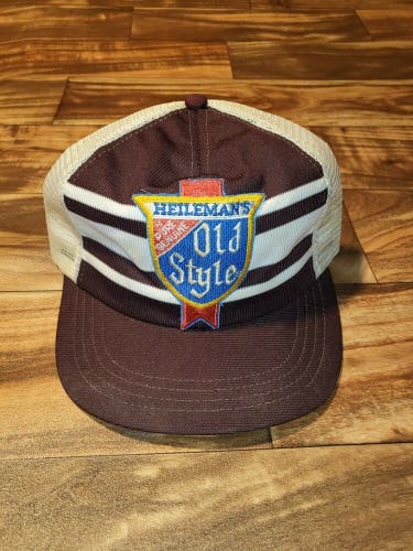 Vintage Rare Old Style Beer Promo Trucker Mesh Faded Hat Cap Vtg Snapback