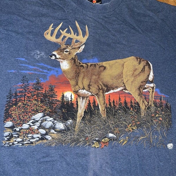 Vintage Whitetail Deer Buck Signal Sport Men's Graphic Nature