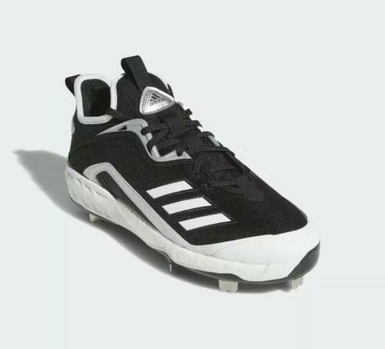 new mens 9 Adidas Boost Icon 6 black/White metal Baseball Cleats EG6488