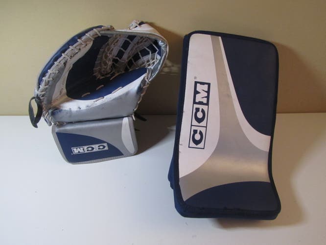 CCM Blockade Full Right GOALIE BLOCKER AND CATCHER SET PREOWNED