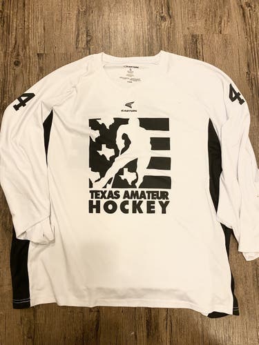 Texas Hockey Men's White XL Easton Jersey