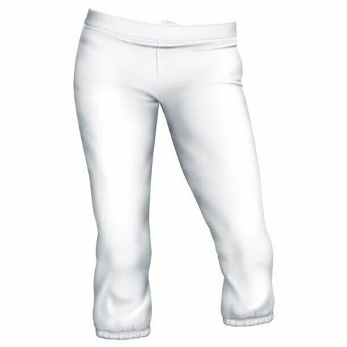 NWT Easton Zone Girl Softball Baseball Pants White Size Large