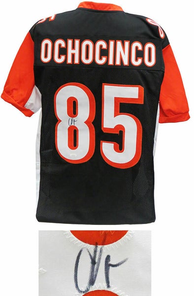 Chad Johnson Signed OchoCinco Nameplate Black Custom Football Jersey -SCHWARTZ