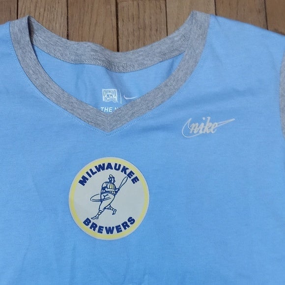 MLB Milwaukee Brewers Nike Dri-FIT T-shirt Men's Medium Blue