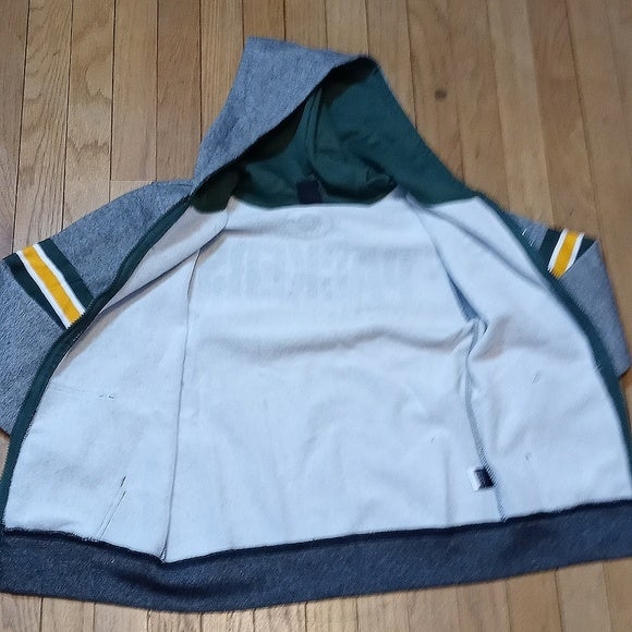 NWT GREEN BAY PACKERS SWEATSHIRT YOUTH M 10/12 FULL ZIP HOODIE