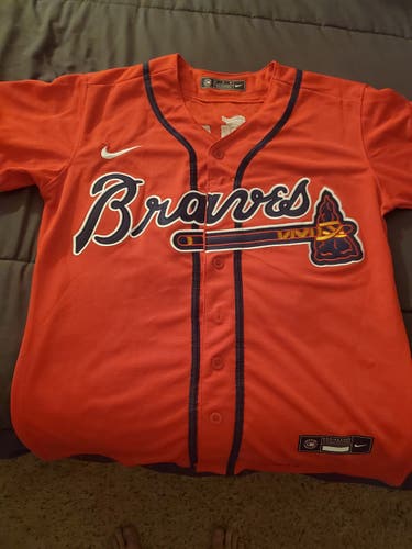 Red Men's Atlanta Braves Acuna Jr  New Adult Small Nike