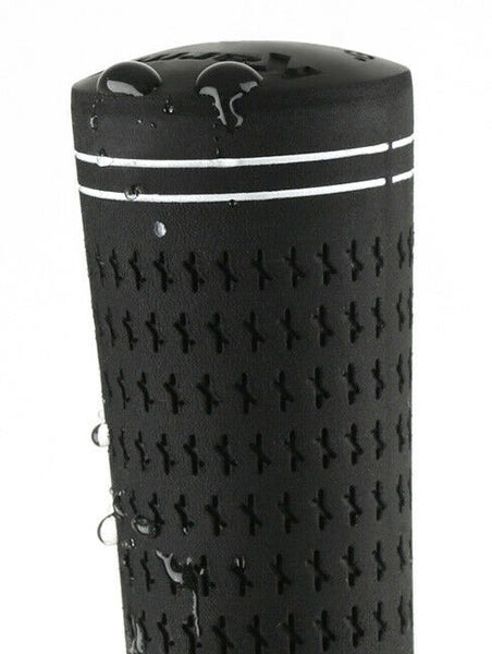 Karma Velour Black White Standard Size .600 Ribbed Golf Club Reminder Grips NEW!