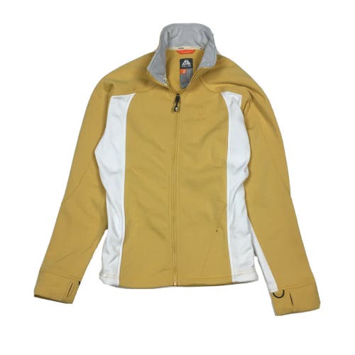 Nike FIt ACG Therma Level Layer 2 Thermal Layer Zip Up Jacket Yellow/White (M)