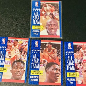 NBA Fleer 1991 trading cards- Jordan, Wilkins+ more