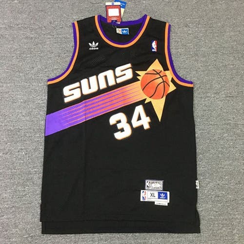 Charles Barkley Suns Jersey Black Men's New Adult Large Adidas Jersey