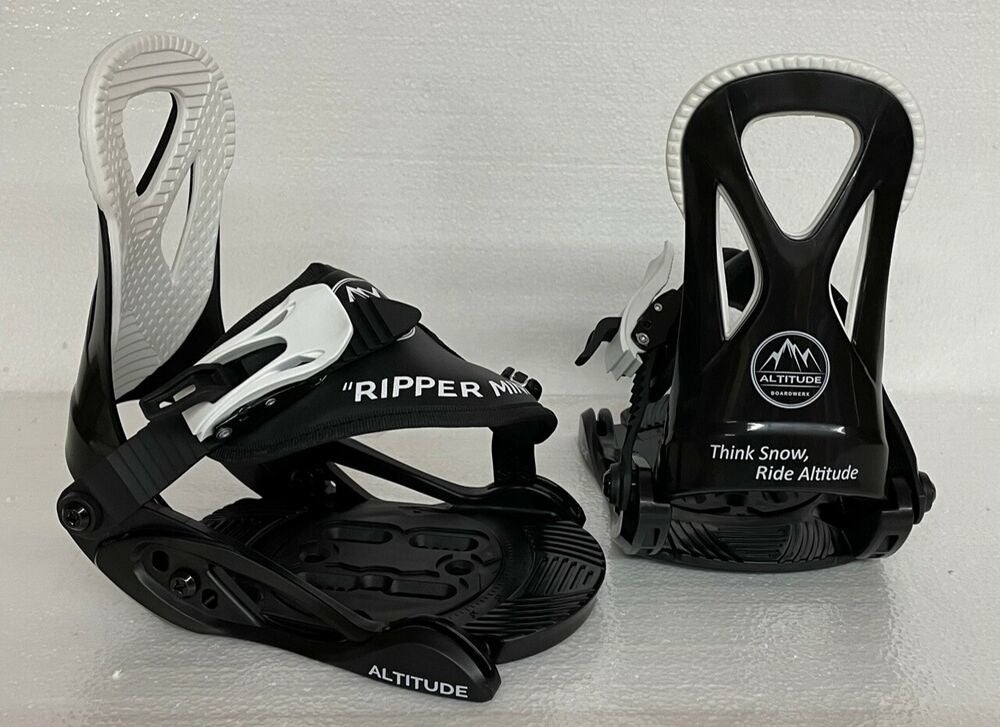 ​ALTITUDE RIPPER KIDS SNOWBOARD BINDINGS 4x4 BURTON 3D EST CHANNEL WHITE/BLACK 
