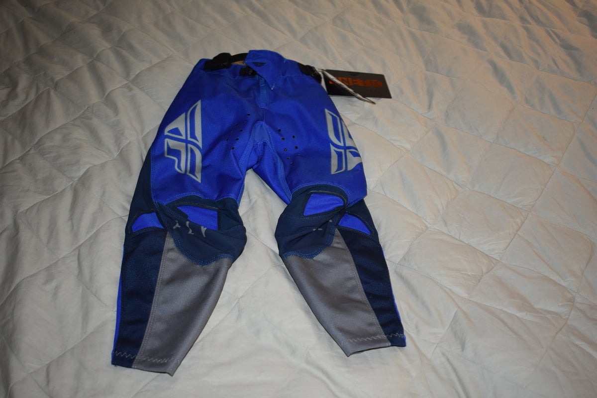 NEW - Fly Racing Kinetic Motocross Pants, Blue/Gray, Size 18 - With Tags!