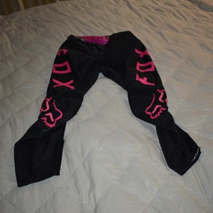 FOX 180 Motocross Pants, Black/Pink, Size 5-6