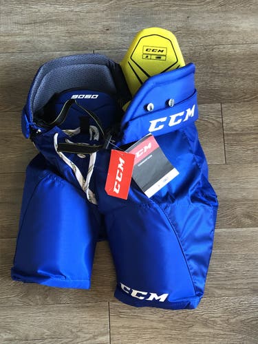 Junior New Large CCM Tacks 9060 Hockey Pants (Royal Blue)