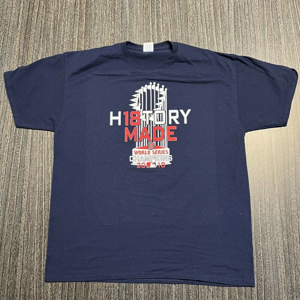 Majestic H18tory Made Boston Red Sox 2018 World Series Champions T